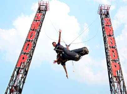 Enjoy India's only Swoop Swing at Della Adventure Park