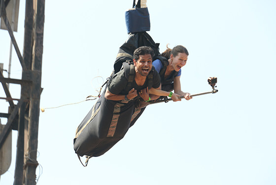 Must try India's only Swoop Swing at Della Adventure