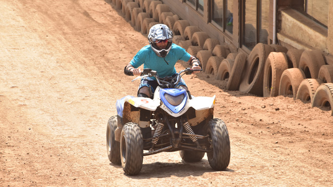 Ride 200cc ATV on India’s first permanent dirt track at Della