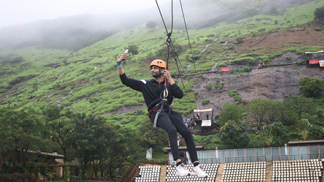 Flying Fox (500 ft) at Della, Lonavla