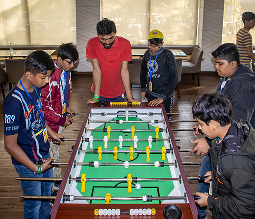 Play Foos Ball at Della Adventure