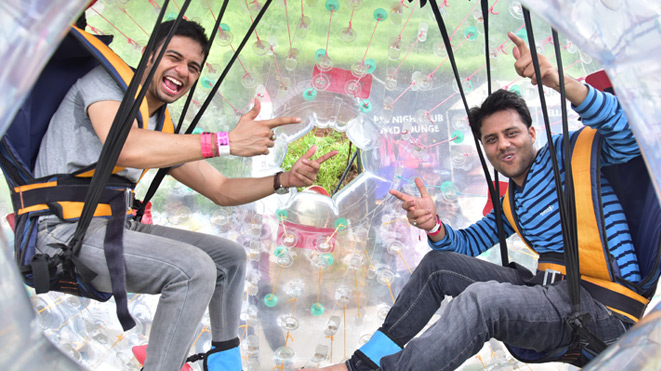 Try Land Zorbing with your partner at Della