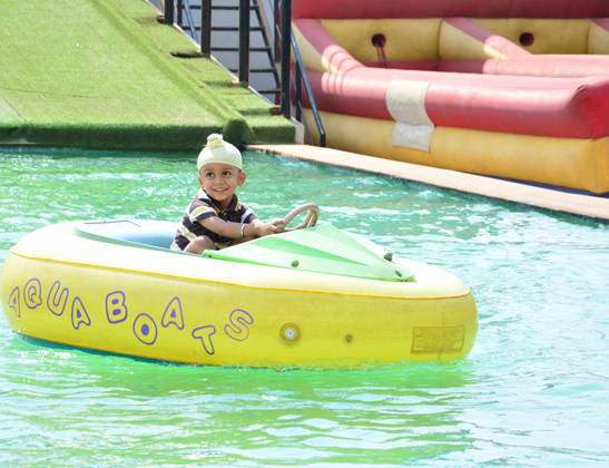 Play Bumper Boat at Della Adventure