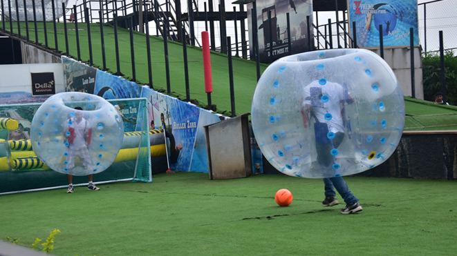 Experience safest version of soccer -Bubble Soccer at Della