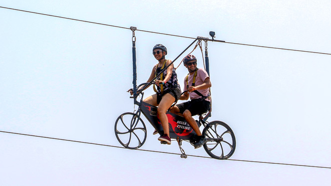 Experience Sky Cycling at Della Adventure Park