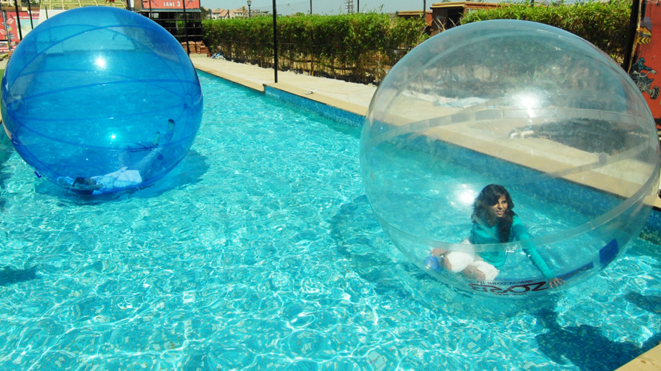 Experience activity Water Zorb at Della Adventure Park