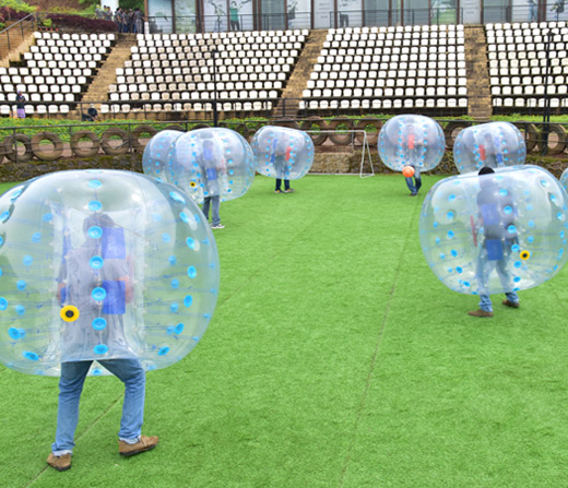 Play Bubble Soccer at Della Adventure