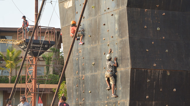 Experience Artificial Rock Climbing at Della Adventure Park, Lonavla