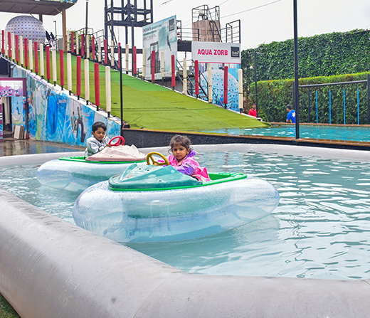 Play Bumper Boat at Della Adventure