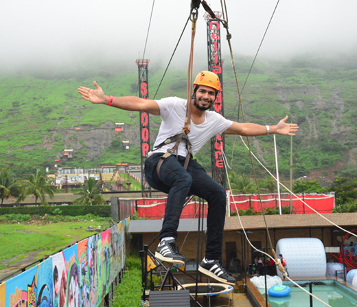 Perform India's Longest Flying Fox at Della Adventure Park