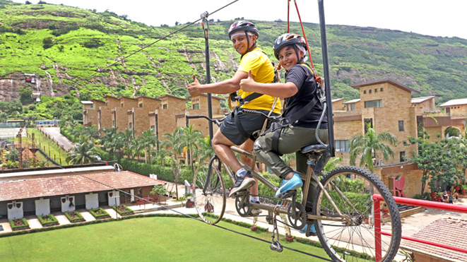 Enjoy Sky Cycling at Della Adventure Park