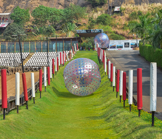 Play Land Zorbing at Della Adventure