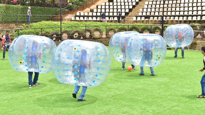 Try Bubble Soccer at Della Adventure Park 