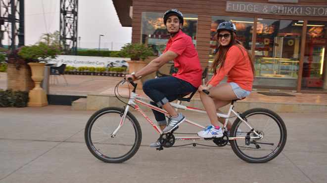 Riding Double Seater Tandem Cycle with your partners is amazing