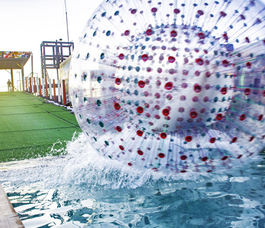 Try Roller Zorbing at Della Adventure Park