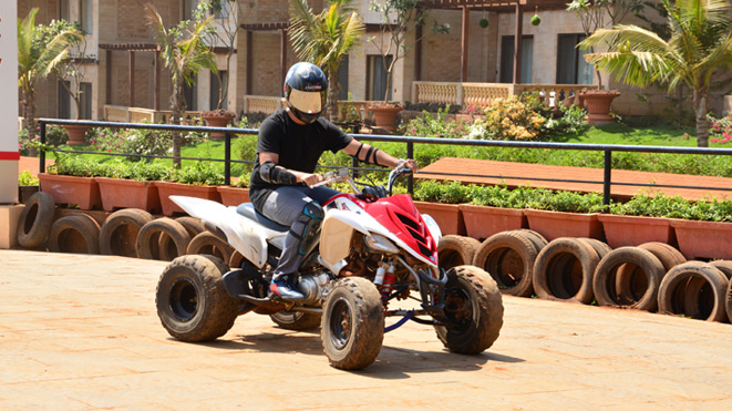Ride 90cc ATV on India’s first permanent dirt track at Della