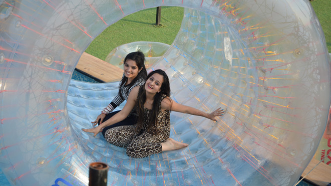 Experience exhilarating activity Roller Zorb at Della, Lonavla