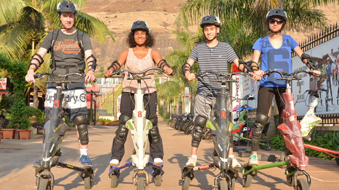 Ride a Trikke at Della Adventure Park, Lonavla