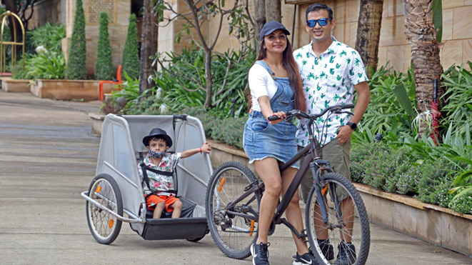 Cycle with Baby Wagon is unique activity at Della